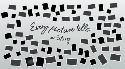 Photo Wall Collage. Editable Vector