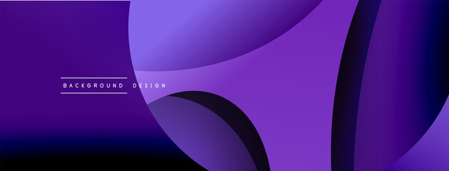 Creative geometric wallpaper. Minimal abstract background. Circle and wave composition vector illustration for wallpaper banner background or landing page