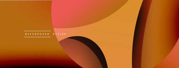 Creative geometric wallpaper. Minimal abstract background. Circle and wave composition vector illustration for wallpaper banner background or landing page