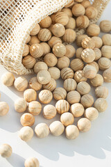 Bunch Of Hinoki Cypress Wood round pieces.