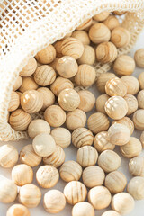 Bunch Of Hinoki Cypress Wood round pieces.