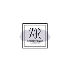 Letter AR minimalist wedding monogram vector