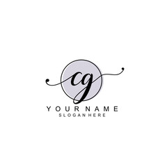 CG initial  Luxury logo design collection