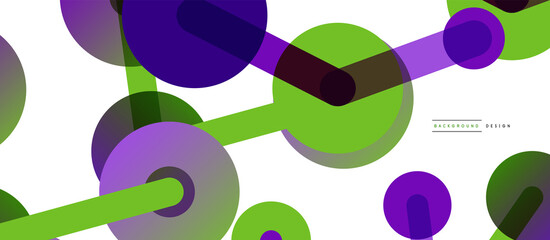 Abstract background. Round dots connected by lines. Trendy techno business template for wallpaper, banner, background or landing