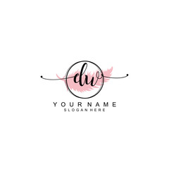 DW initial  Luxury logo design collection