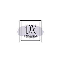 Letter DX minimalist wedding monogram vector