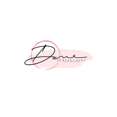 DX initial Signature logo template vector