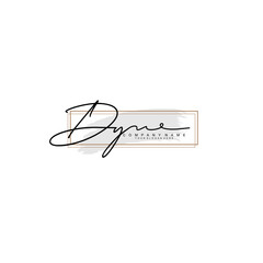 DY initial Signature logo template vector