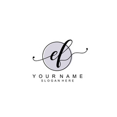 EF initial  Luxury logo design collection