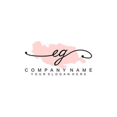 EG initial Signature logo template vector