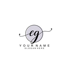 EG initial  Luxury logo design collection