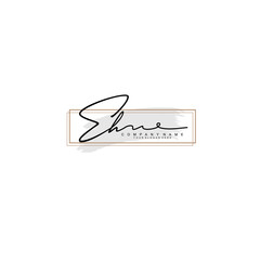 EH initial Signature logo template vector