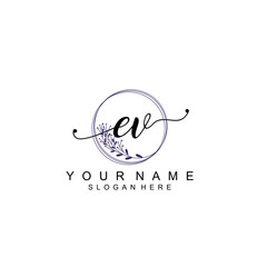 EV initial  Luxury logo design collection