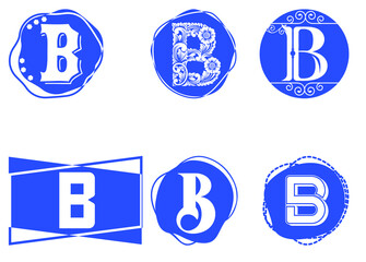 B letter logo and icon design template