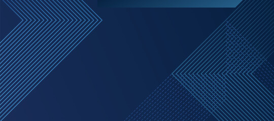 Dark blue background. Modern line stripes curve abstract presentation background