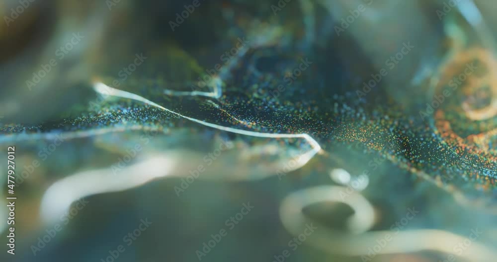 Poster glitter lights magic abstract background. defocused bokeh, glowing glitter particles flow with shall