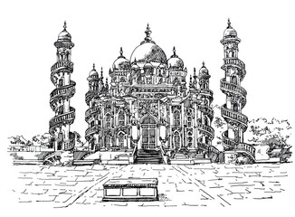 Diwan Bahauddinbhai's Maqbara, Junagadh, Gujarat, India.