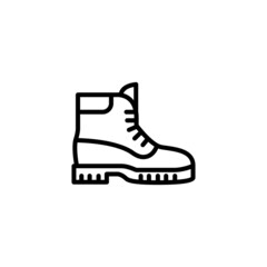 Set of shoe line icons. High heels sandals, cowboy boots, hiking shoes, sneakers, sandals minimal vector illustration.