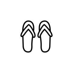 Set of shoe line icons. High heels sandals, cowboy boots, hiking shoes, sneakers, sandals minimal vector illustration.