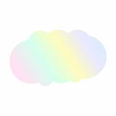 Abstract gradient rainbow shape. Liquid stain, creative color shape, vector illustration.