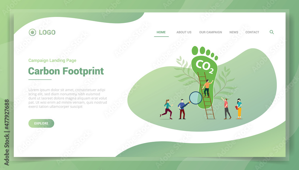 Wall mural co2 carbondioxide carbon dioxide concept for website template landing homepage