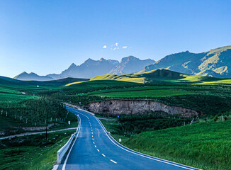 Zhuoer Mountain Natural Scenic Area in Qilian County，
