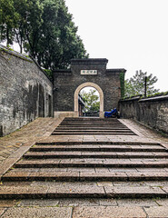 The view of Xijindu Ancient Street in Zhenjiang City，