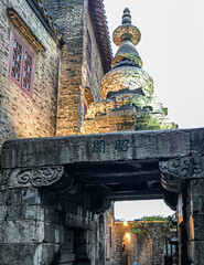 The view of Xijindu Ancient Street in Zhenjiang City，