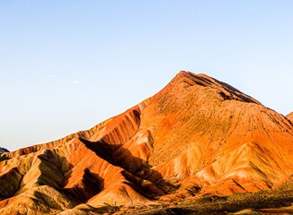 The Colorful Danxia natural scenery in Zhangye City
