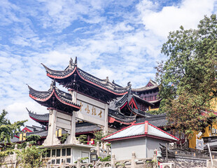 The Jiming Temple, a famous scenic spot in Nanjing

