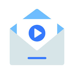 video mail Vector icon which is suitable for commercial work and easily modify or edit it

