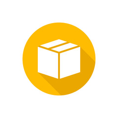 Box flat icon with shadow