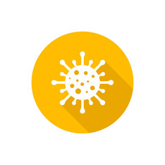 Virus flat icon with shadow