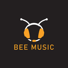 Bee Headphone Logo Design