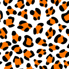 Fototapeta na wymiar Full seamless leopard cheetah animal skin pattern. Ornament Design for women textile fabric printing. Suitable for trendy fashion use.