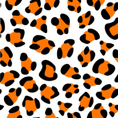 Full seamless leopard cheetah animal skin pattern. Ornament Design for women textile fabric printing. Suitable for trendy fashion use.