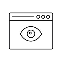 Browser visibility Vector icon which is suitable for commercial work and easily modify or edit it

