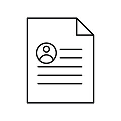 Resume Vector icon which is suitable for commercial work and easily modify or edit it

