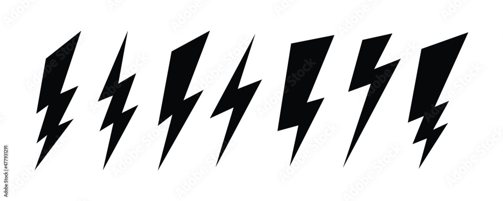 Aufkleber a simple element set of the lighting illustrations. minimalist design in various shapes. a design fo