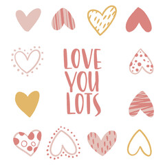 Happy Valentine's Day. Modern style calligraphy phrase.