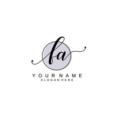 FA initial  Luxury logo design collection