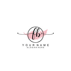 FB initial  Luxury logo design collection
