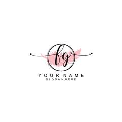 FG initial  Luxury logo design collection