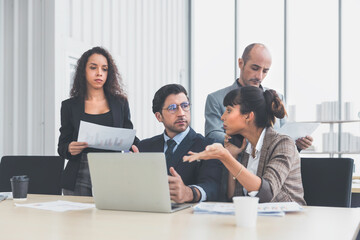 Diversity business group of people working together in office, Business group in discussion meeting