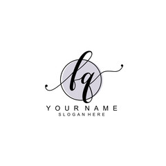 FQ initial Luxury logo design collection