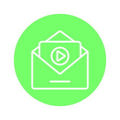 video mail Vector icon which is suitable for commercial work and easily modify or edit it

