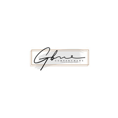 GB initial Signature logo template vector