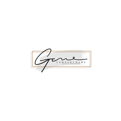 GC initial Signature logo template vector