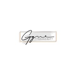 GG initial Signature logo template vector