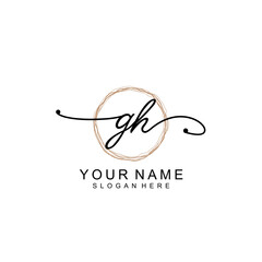 GH initial Signature logo template vector